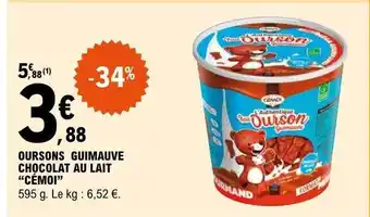 E.Leclerc Oursons guimauve chocolat au lait offre