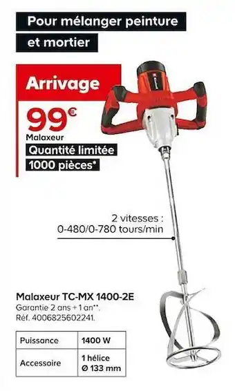 Castorama Malaxeur tc-mx 1400-2e offre