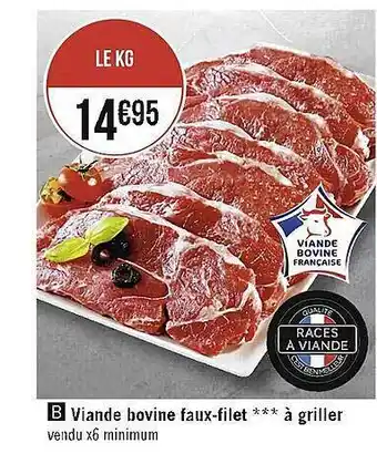 Casino Supermarchés Viande bovine faux-filet à griller offre