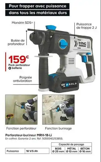 Castorama Perforateur-burineur mrh-18-li offre