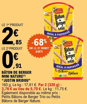 E.Leclerc Bâton de berger mini nature "JUSTIN BRIDOU" offre