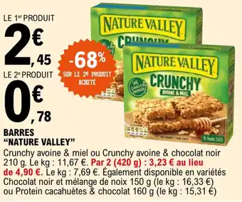E.Leclerc Barres "NATURE VALLEY" offre