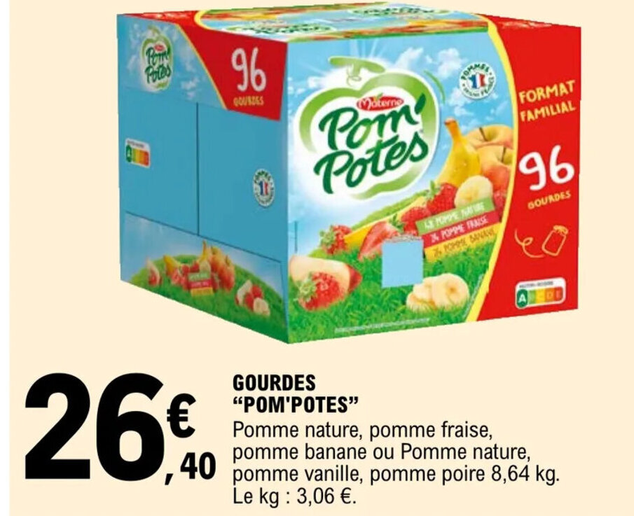 Promo Gourdes "POM'POTES" chez E.Leclerc