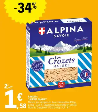 E.Leclerc Crozets "ALPINA SAVOIE" offre