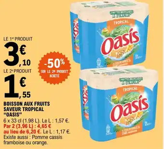 E.Leclerc Boisson aux fruits saveur tropical "OASIS" offre