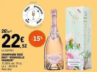 E.Leclerc Champagne rosé brut "DEMOISELLE VRANKEN" offre