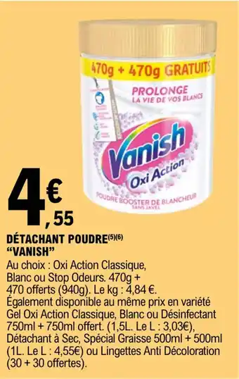 E.Leclerc Détachant poudre "VANISH" offre