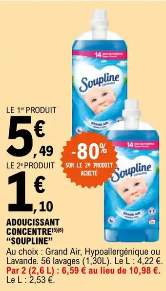 E.Leclerc Adoucissant concentre "SOUPLINE" offre