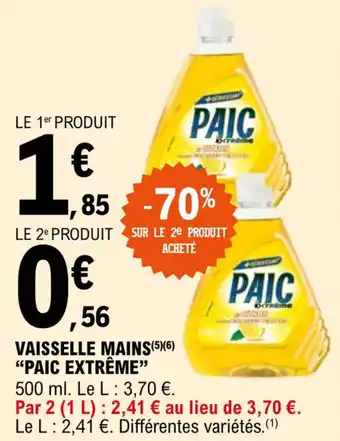E.Leclerc Vaisselel mains "PAIC EXTRÊME" offre