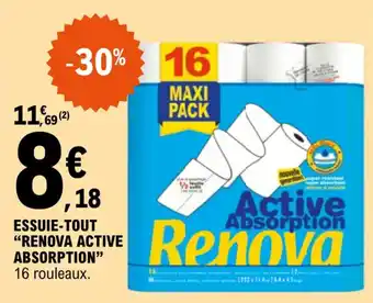 E.Leclerc Essuie-tout "RENOVA ACTIVE ABSORPTION" offre