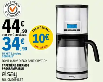 E.Leclerc Cafetière thermos programmable offre