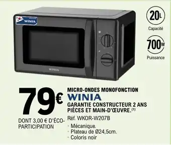 E.Leclerc Micro-ondes monofonction offre