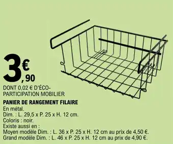 E.Leclerc Panier de rangement filaire offre