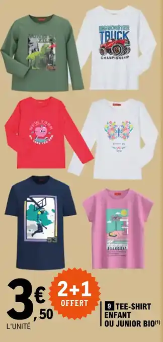E.Leclerc Tee-shirt enfant ou junior bio offre