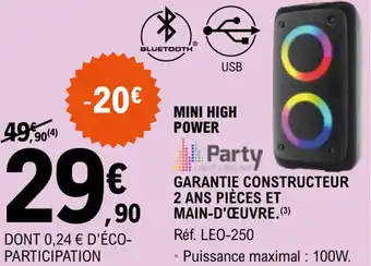 E.Leclerc Mini high power offre