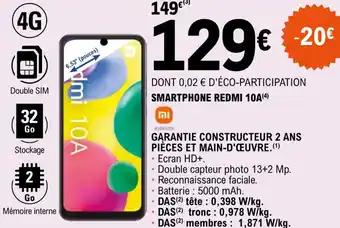 E.Leclerc Smartphone redmi 10A offre