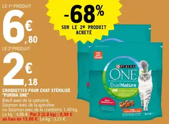 E.Leclerc Croquettes pour chat stérilisé "PURINA ONE" offre