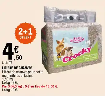 E.Leclerc Litiere de chanvre offre