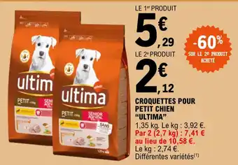 E.Leclerc Croquettes pour petit chien "ULTIMA" offre