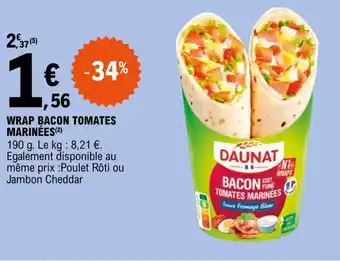 E.Leclerc Wrap bacon tomates marinées offre
