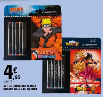 E.Leclerc Set de coloriage manga dragon ball z ou naruto offre