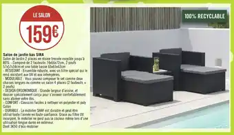 Géant Casino Salon de jardin bas SIRA offre