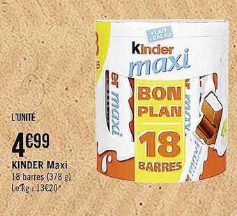 Casino Supermarchés Kinder maxi offre