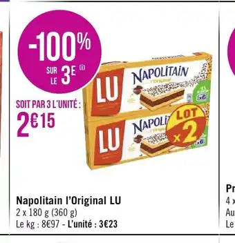 Géant Casino Napolitain l'Original Lu offre