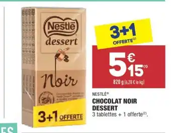 ALDI Chocolat Noir Dessert offre