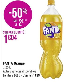 Géant Casino Fanta Orange offre
