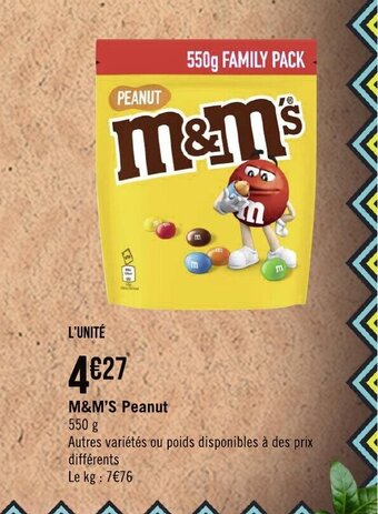 Géant Casino M&M's Peanut offre