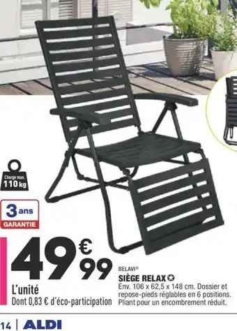 ALDI Siège Relax offre