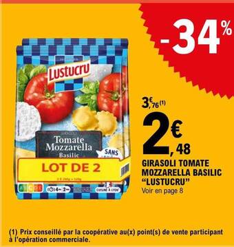 E.Leclerc Girasoli tomate mozzarella basilic offre