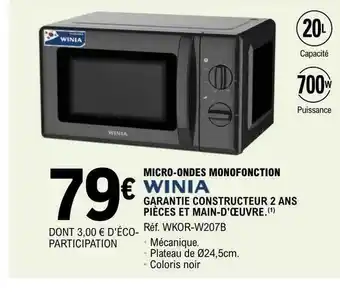 E.Leclerc Micro-ondes monofonction winia offre