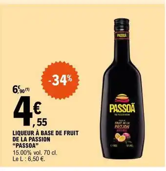 E.Leclerc Liqueur à base de fruit de la passion offre