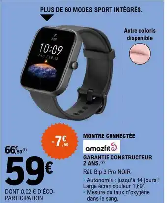 E.Leclerc Montre connectée amazfit offre