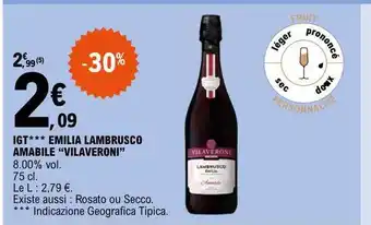 E.Leclerc Igt*** émilia lambrusco amabile offre