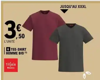 E.Leclerc Tee-shirt homme bio tissaia basics offre