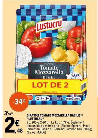 E.Leclerc Girasoli tomate mozzarella basilic offre