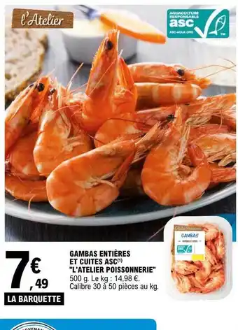 E.Leclerc Gambas entières et cuites asc offre