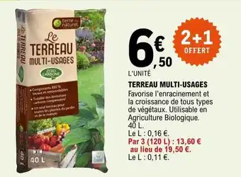 Terreau multi-usages 2+1offert