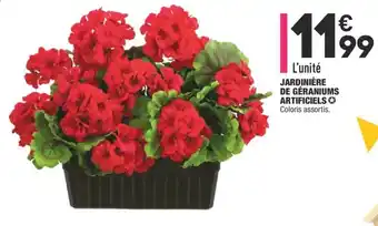 ALDI Jardinière de Géraniums Artificiels offre