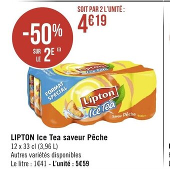 Géant Casino Lipton Ice Tea Saveur Peche offre