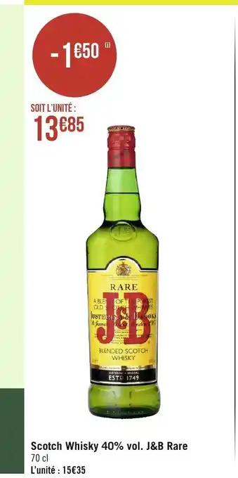 Scotch Whisky 40%vol J&B Rare 70cl
