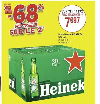 Géant Casino Bière Blonde Heineken offre