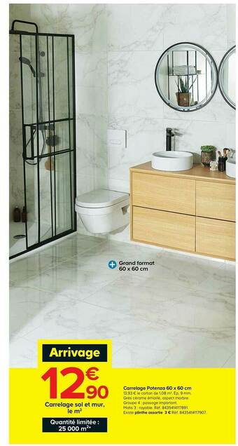 Castorama Carrelage Potenza 60 X 60 Cm offre