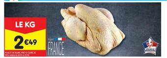 Leader Price Poulet De Blanc Prêt-à-cuire X2 offre
