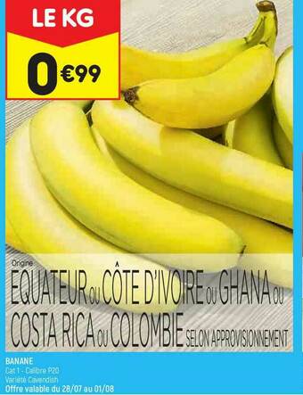 Leader Price Banane offre