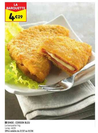 Leader Price Dinde : Cordon Bleu offre