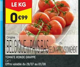 Leader Price Tomate Ronde Grappe offre